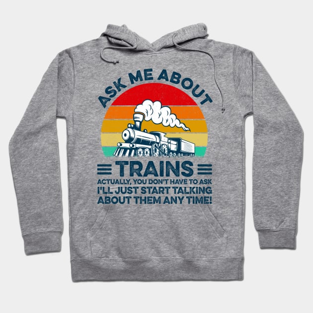 Trainspotting Trainspotter Model Trains Train Model Hoodie by LawrenceBradyArt